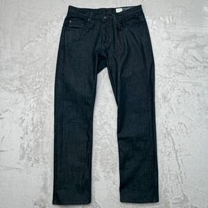 Matix Miner Classic Straight Raw Stretch Denim 32 measure 32.5" x 30" dark